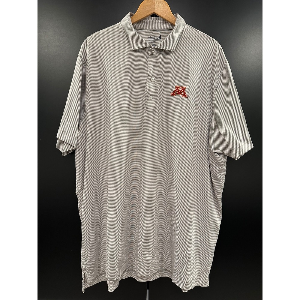 Johnnie-O University of Minnesota Golden Gophers Striped Performance Polo XXL